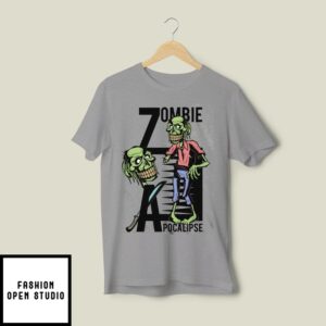 Funny Zombie Pocalipse Cartoon Figure T-Shirt