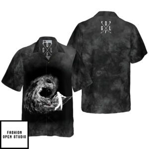 Golfer On Smoke Background Hawaiian Shirt