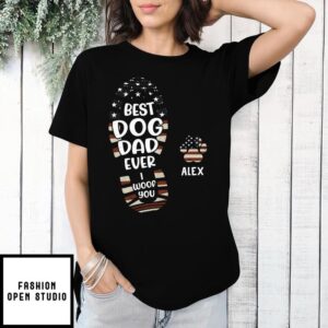 Happy Fathers Day To The Best Dog Dad Paw Print – Personalized Custom Unisex T-shirt