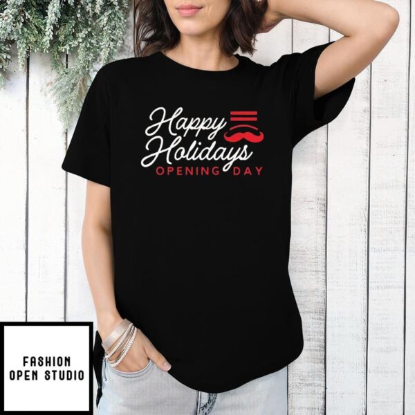 Happy Holidays Opening Day Cincinnati Baseball T-Shirt