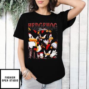 Hedgehog Shadow Sonic Art Vintage Bootleg Style T-Shirt
