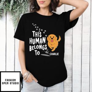 Human Belongs To Dogs – Personalized Custom Unisex T-shirt