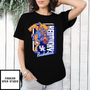 Kentucky Wildcats Basketball UK logo mascot dunk T-Shirt