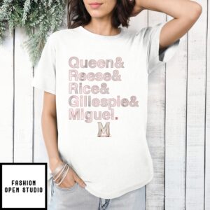 Maryland Terrapins Basketball Queen & Reese & Rice & Gillespie & Miguel T-Shirt