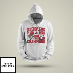 Ohio State 2025 Rose Bowl Champions White Hoodie