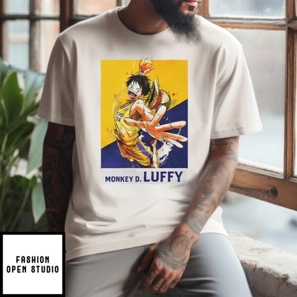 One Piece X Los Angeles Lakers Monkey D. Luffy T-Shirt