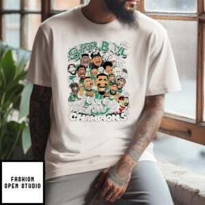 Super Bowl 2025 Champions Philadelphia Eagles Funny Cartoon T-Shirt