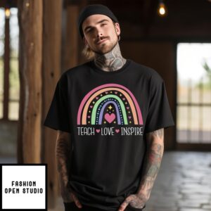 Teach Love Inspire Colorful Funny Figure T-Shirt