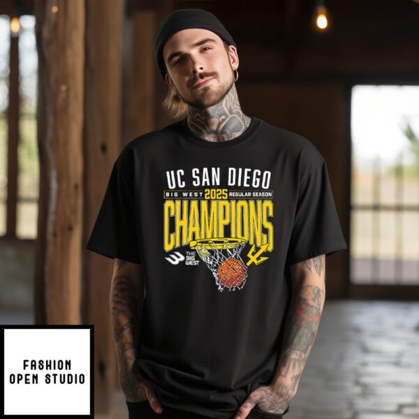 Uc San Diego Tritons 2025 Big West Regular Season Basketball Champs T-Shirt