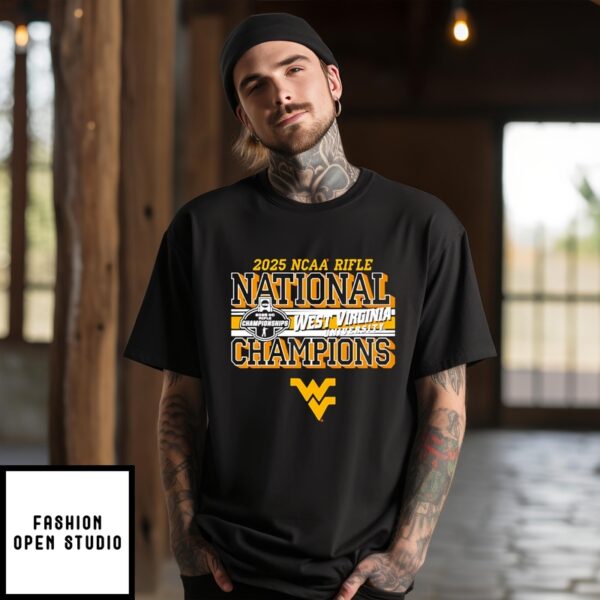 West Virginia Mountaineers ’25 Ncaa Rifle National Champions Shirt 5