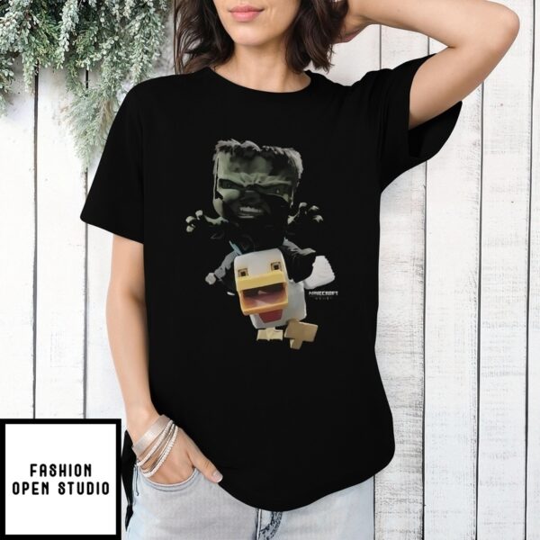A Minecraft Movie Chicken Jockey Funny T-Shirt