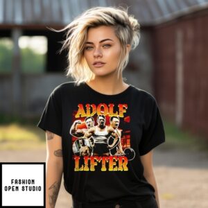 Adolf Lifter Bodybuilding Vintage Bootleg Style T-Shirt