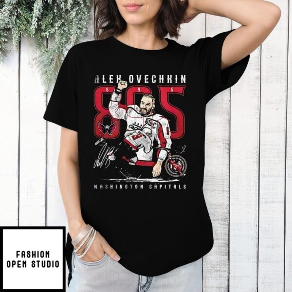 Alex Ovechkin Washington Capitals 895 Career Goals The Shot Signature T-Shirt