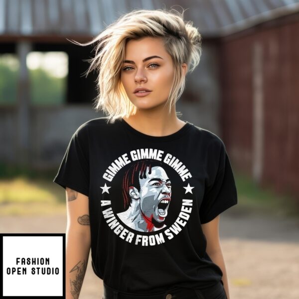 Anthony Elanga Gimme Gimme Gimme A Winger From Sweden Wembley 2025 T-Shirt