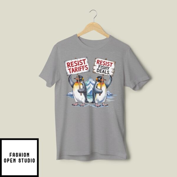 Anti Tariff Penguins Unisex T-Shirt, Anti Trump T-Shirt, Protest Penguin T-Shirt