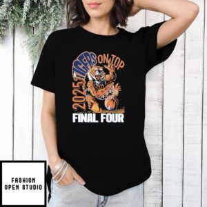 Auburn Tigers Basketball On Top Final Four 2025 Mascot T-Shirt