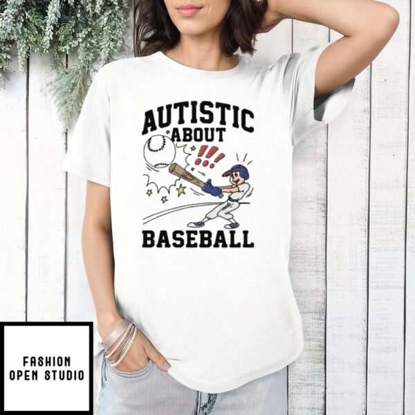 Autistic About Baseball Illustration T-Shirt