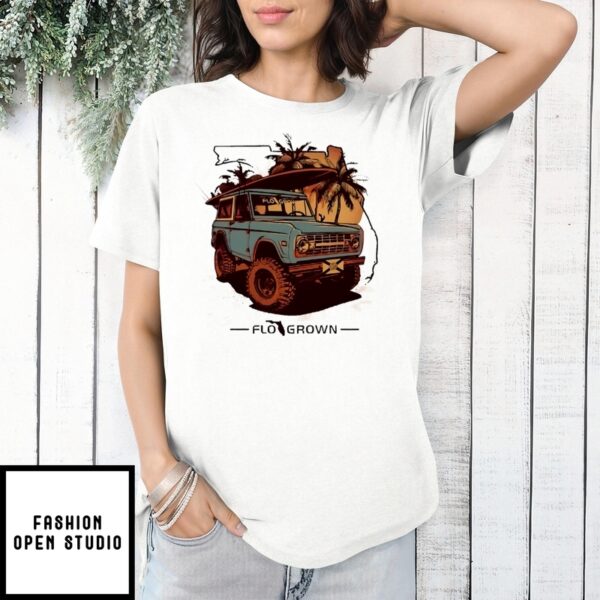 Beach Bronco Truck Florida Grown Vintage T-Shirt