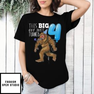Bigfoot Birthday This Big Guy Just Turned Personalization T-Shirt