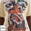 Bkys Saint Cross Cropped Cross Skull T-Shirt