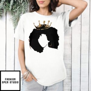 Black Queen With Crown Silhouette T-Shirt