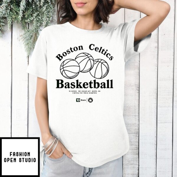 Boston Celtics Basketball Eighteen Time World Champions 2025 T-Shirt