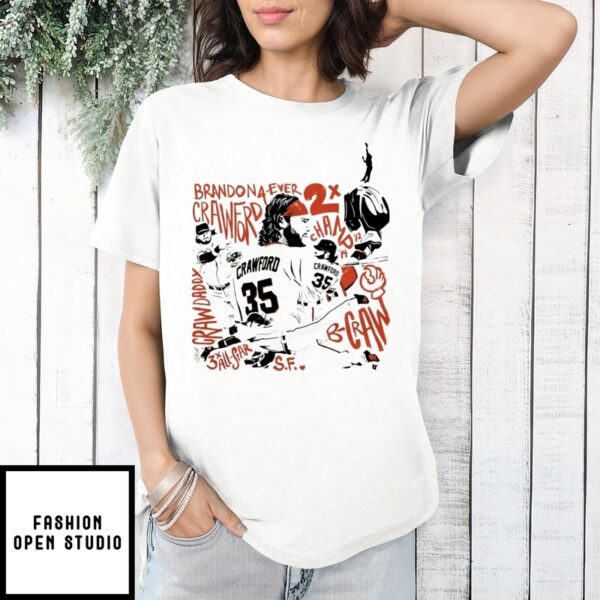 Brandon Crawford Sf Giants Accolades 2025 T-Shirt