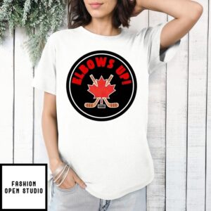 Canada Hockey Elbows Up Logo T-Shirt