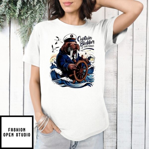 Captain Blubber At Your Service Sea Art T-Shirt