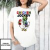 Chicken Jockey Zombie Gamer Pixel Art Graphic T-Shirt