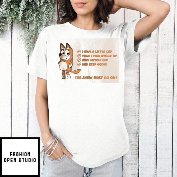 Chilli Cartoon Bluey Heeler Family Mother T-Shirt