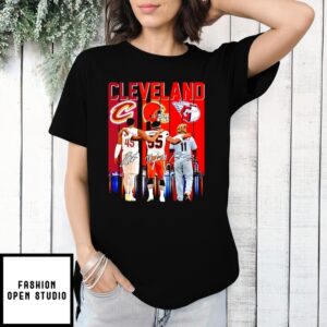 Cleveland Sports Player Behind Signature City Skyline T-Shirt