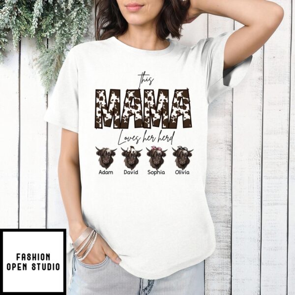 Custom Kids Name Mom Farmer Mama Mothers Day T-Shirt