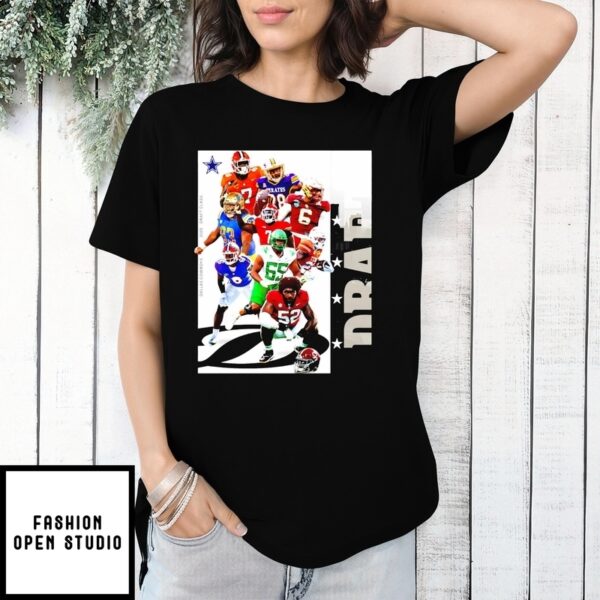 Dallas Cowboys 2025 Draft Class Poster T-Shirt