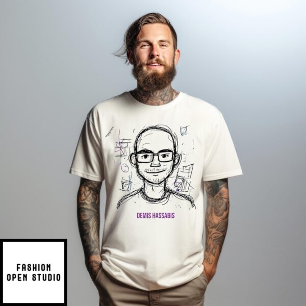 Demis Hassabis Hand Sketch Art T-Shirt