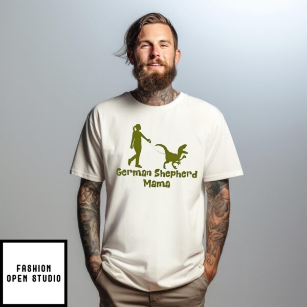 Dinosaur German Shepherd Mama 2025 T-Shirt