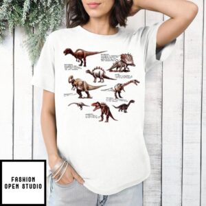 Dinosaur species educational illustration T-Shirt