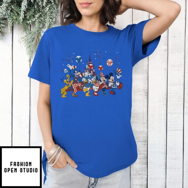 Disney Freedom Mickey Mouse And Friends 4Th Of July T-Shirt