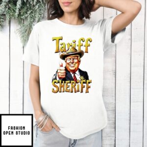 Donald Trump Tariff Sheriff Caricature T-Shirt