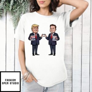 Dump Trump Deport Elon Musk Protest Heart Hands T-Shirt
