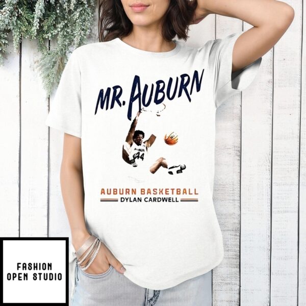 Dylan Cardwell Auburn Tigers Basketball Mr Auburn 44 2025 T-Shirt