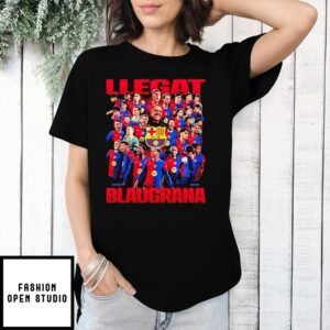 Fc Barcelona 2025 Champions All Team College T-Shirt