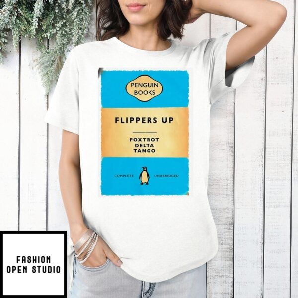 Flippers Up Penguin Book T-Shirt