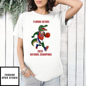 Florida Gators 2025 National Champions Florida Basketball Mascot T-Shirt