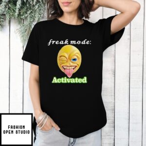Freaky Mode Activated Icon Sticking Out Tongue T-Shirt