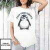 Fuck Your Tariffs, Funny Penguin Unisex Cotton T-Shirt