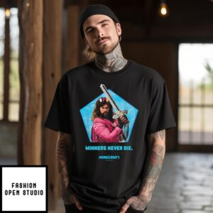 Garrett Garrison Winners Never Die Minecraft T-Shirt