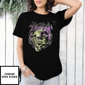 Gothic Wolf & Skull Art T-Shirt