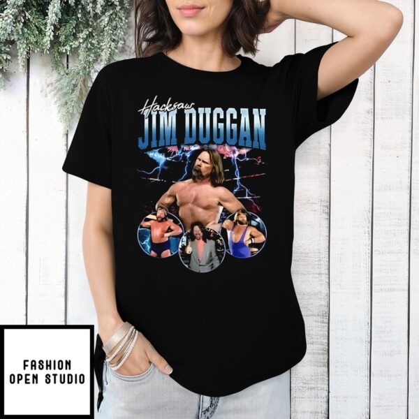 Hacksaw Jim Duggan Wwe Bootleg Lightning Vintage Bootleg Style T-Shirt