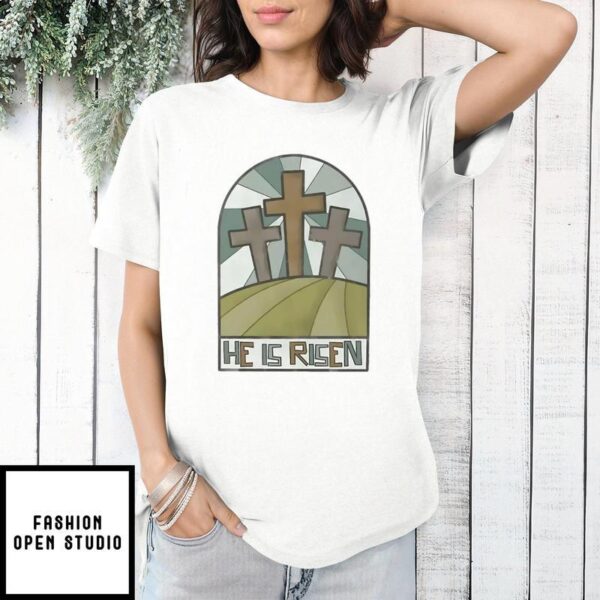 He Is Risen Christian Retro T-Shirt
